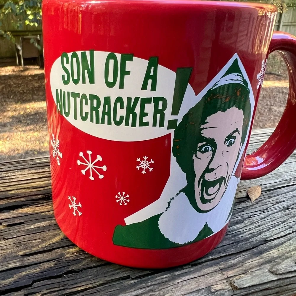 Elf The Movie 18oz Red Christmas Coffee Mug Son of A Nutcracker Will Ferrell - Picture 2 of 7